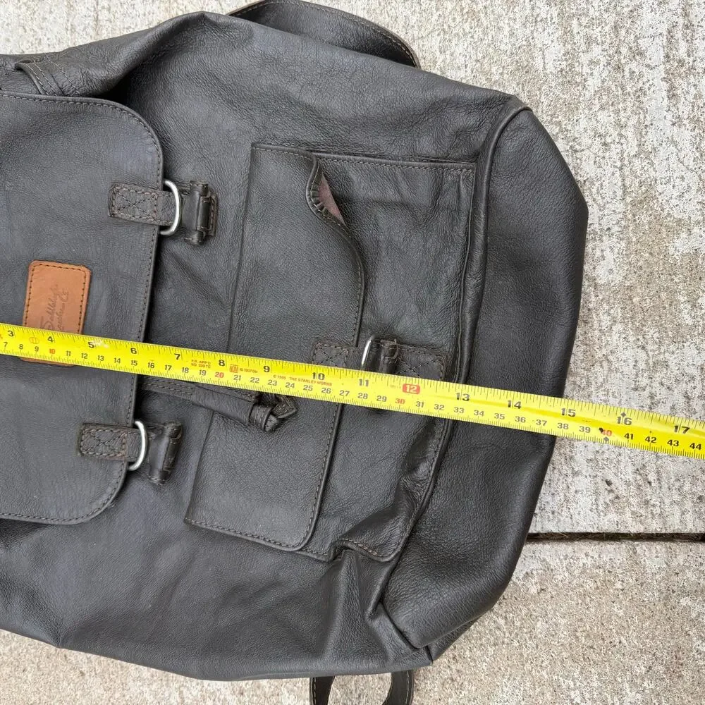 Saddleback Leather Company - Hogsback Collection Drawstring Backpack Dark Brown